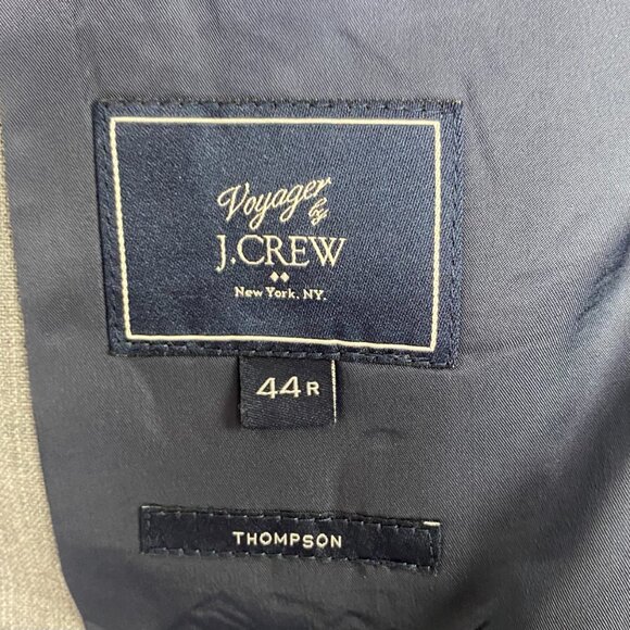 J. CREW Voyager Sport Coat Blazer Men's 44R Fits Slim Gray Thompson Wool - Picture 7 of 15